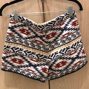 Zara Shorts - Tribal Highwaisted Shorts Zara Shorts - Tribal Highwaisted Shorts